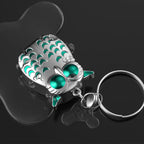Arenzza mini foldable stainless steel owl nail clippers, compact health and beauty tool with owl design in silver finish.
