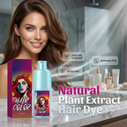 Aromatherapy Plant Extract Hair Color Cream by Arenzza showing a tube of natural hair dye with botanical ingredients and vibrant packaging.