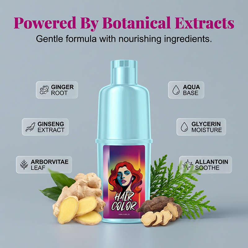 Arenzza Plant Extract Hair Color Cream, health and beauty product, showing the cream in a jar with natural ingredients background.