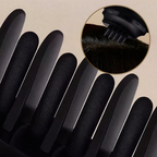 Aarenza Instant Gray Hair Cover Comb in black, showing the comb with gray hair coverage application for quick, natural-looking results.