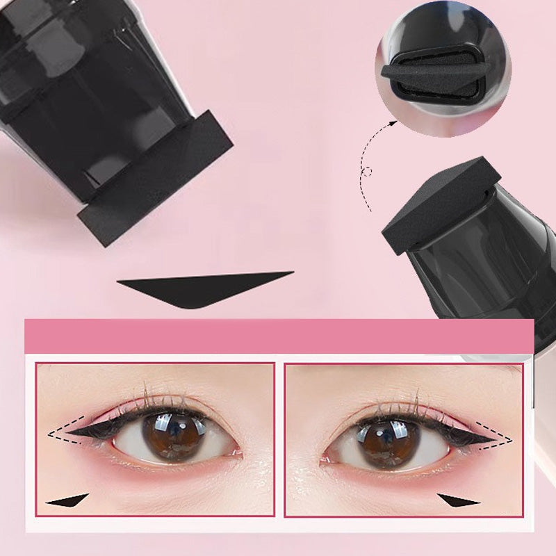 Arenzza integrated rotating eyeliner stamp pen with black ink, featuring a sleek design and a rotating tip for precise eyeliner application.