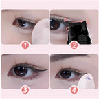 Arenzza integrated rotating eyeliner stamp pen with black ink, showcasing the pen's design and stamp tip for precise eye makeup application.