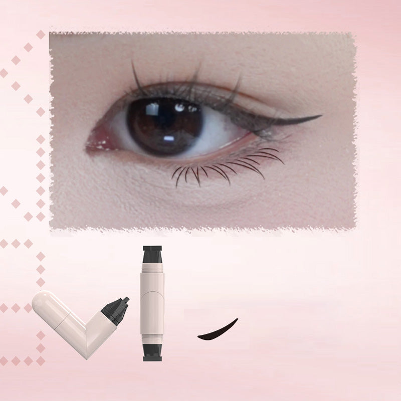 Arenzza integrated rotating eyeliner stamp pen showing the sleek black design and rotating tip for precise eyeliner application.