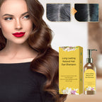 Arenzza long-lasting natural hair dye shampoo bottle with label, showcasing the product in a sleek, health and beauty packaging design.