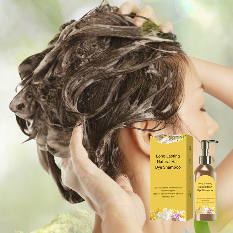 Arenzza Long Lasting Natural Hair Dye Shampoo bottle with a sleek design, showcasing the health and beauty product for vibrant hair.