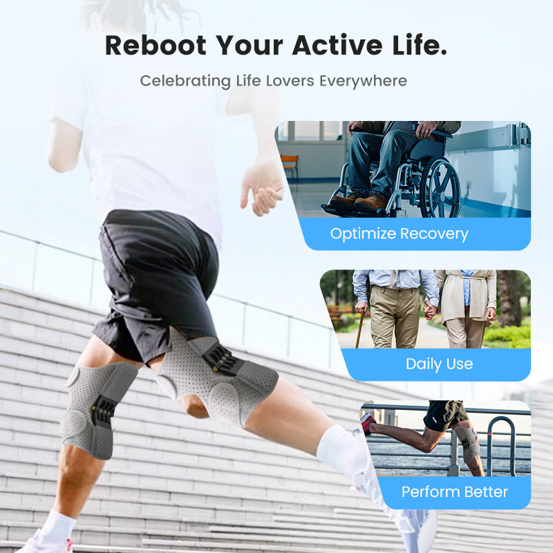 Arenzza adjustable knee protection booster for sports, featuring padded support and adjustable straps for comfort during exercise.