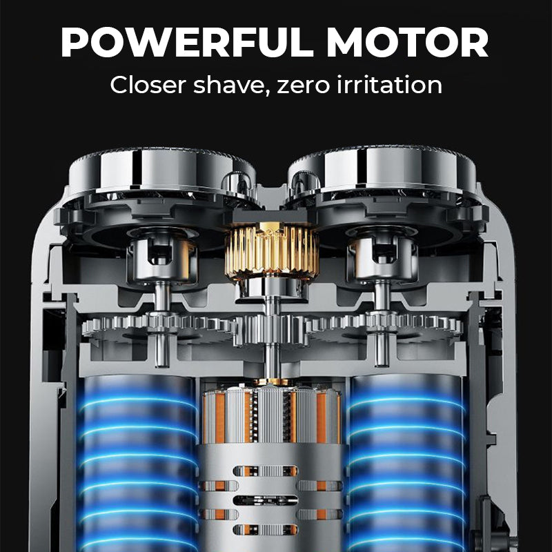 Aarenza mini electric shaver for men with a compact design, featuring a sleek black handle and shaver head for grooming.