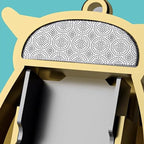 Mini foldable stainless steel owl clipper from Arenzza, compact health and beauty tool with a detailed owl design.