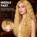 Women’s long curly wig by Arenzza with voluminous, natural-looking curls in a healthy, shiny hair style.