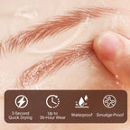 Arenzza 2-in-1 Microblading Brow Pen showing dual-sided design with fine tip and spoolie for natural eyebrow enhancement