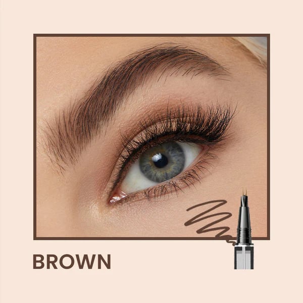 Arenzza 2-in-1 Microblading Brow Pen with dual tip for precise eyebrow definition and filling in natural-looking brows.