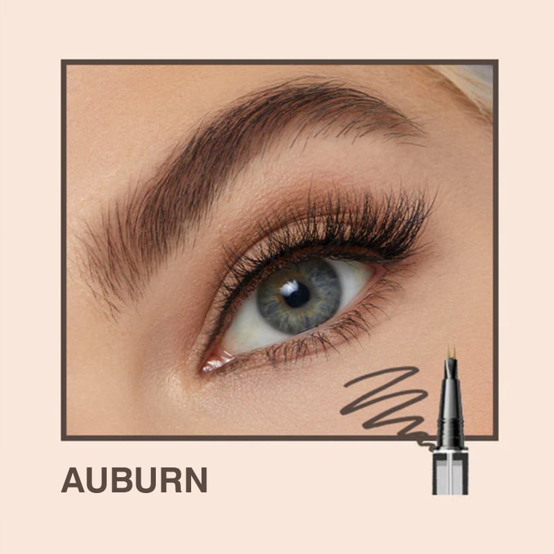 Arenzza 2 in 1 Microblading Brow Pen showing dual-ended design with brow pencil and spoolie for natural eyebrow enhancement.