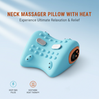 Arenzza neck massager pillow with heat, showing a plush, ergonomic design for relaxing neck and shoulder massage.