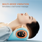 Arenzza neck massager pillow with heat feature, ergonomic design for relaxing neck and shoulder massage, in black fabric