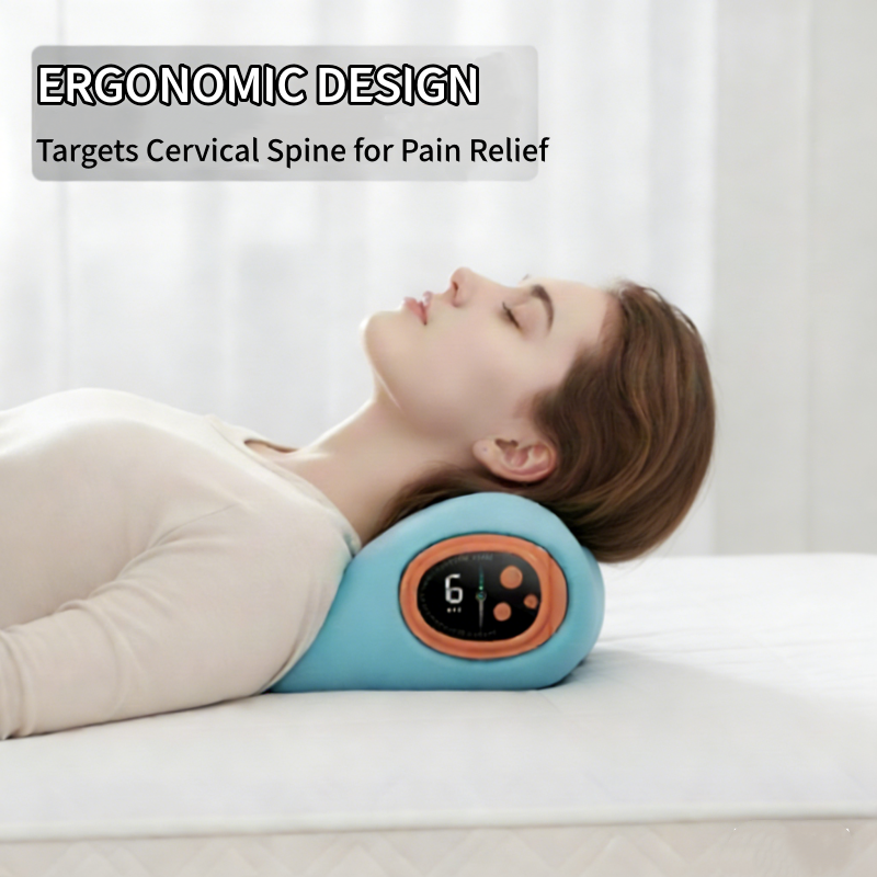 Arenzza neck massager pillow with heat, showcasing a plush, ergonomic design for relaxing neck and shoulder massage.