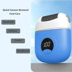Arenzza digital electric foot polisher with a sleek design, featuring a rotating head and control buttons for foot care and exfoliation.