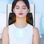 Arenzza multifunctional neck massager with adjustable straps and built-in rollers for soothing muscle relief in a health and beauty setting.