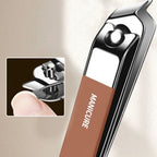 Arenzza portable 7-piece nail clipper manicure set with stainless steel clippers and grooming tools in a compact case.