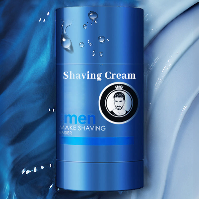 Arenzza 2-in-1 men's shaving and cleansing cream stick, showing the compact stick form with a textured surface for easy application.