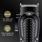 Arenzza electric hair clipper set with self-sharpening blades, quiet brushless motor, and smart display screen for precise grooming.