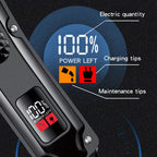 Arenzza electric hair clipper set with self-sharpening blades, quiet brushless motor, and smart display screen.
