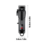 Arenzza electric hair clipper set with self-sharpening blades, quiet brushless motor, and smart display screen for professional grooming.