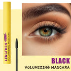 Arenzza Fiber Lengthening Volumizing Mascara in a sleek black tube, featuring a brush applicator for lash enhancement.