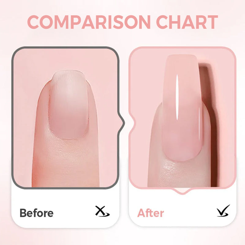 Arenzza 3-in-1 self-leveling nail builder gel in a clear jar, showing the gel's smooth, thick consistency for nail enhancement.