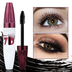 Arenzza waterproof mascara for curl and length, showing the mascara wand with volumizing, smudge-proof formula and full brush details.