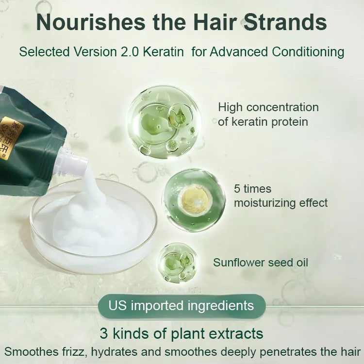 Arenzza Polypeptide Keratin Hydrating Smoothing Hair Damage Repair Cream jar with product label and creamy texture visible.