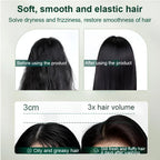 Arenzza Polypeptide Keratin Hair Repair Cream jar with the product label and a smooth, shiny hair background.