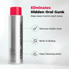 Arenzza stain-removing whitening mouthwash bottle with mint flavor, designed to remove coffee and tea stains and freshen breath.