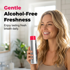 Arenzza stain-removing whitening mouthwash bottle with mint fresh flavor, designed to lift coffee and tea stains, gentle for daily use.