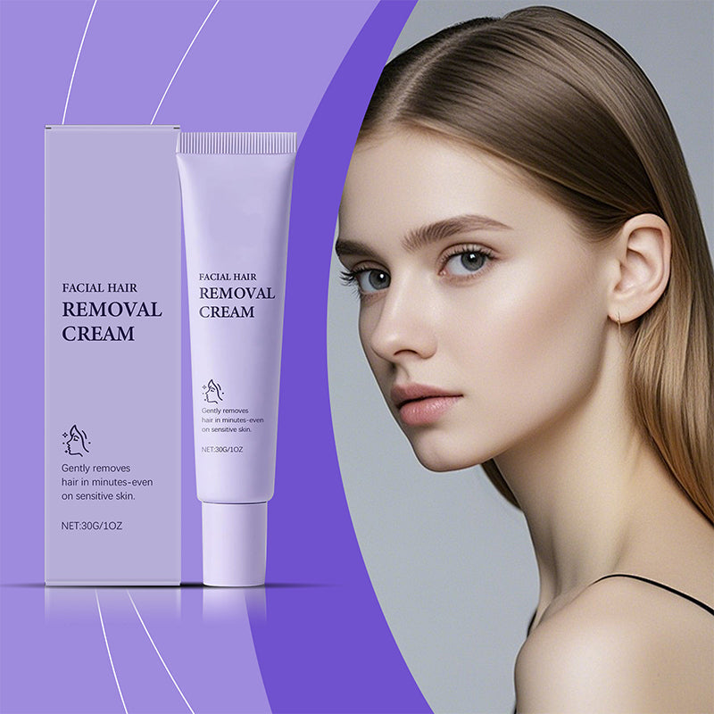 Arenzza gentle facial hair removal cream in a tube, showcasing its soothing formula for painless hair removal in health and beauty.