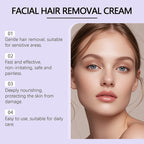 Arenzza gentle facial hair removal cream in a white tube, displayed on a clean surface, highlighting the product for smooth skin.