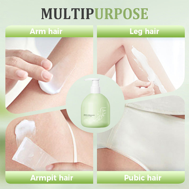 Arenzza gentle hair removal cream tube, showing smooth skin and product packaging for non-irritating hair removal in health and beauty.