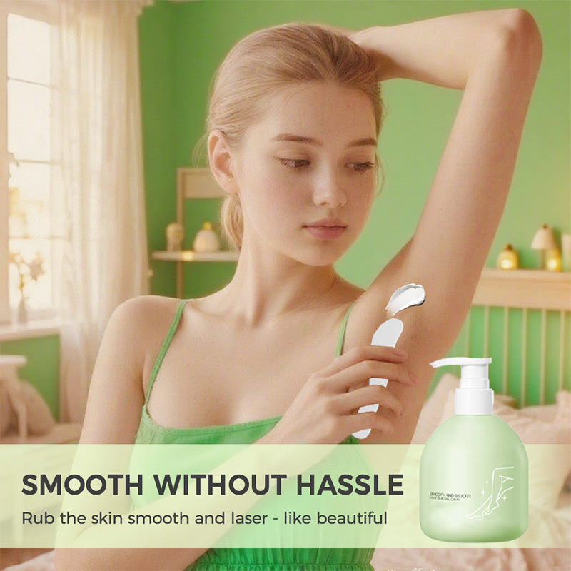 Arenzza gentle hair removal cream in a white tube with purple accents, ideal for smooth, non-irritating skin.