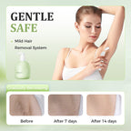Arenzza gentle hair removal cream in a tube, designed for sensitive skin, shown on a clean surface with product packaging visible.