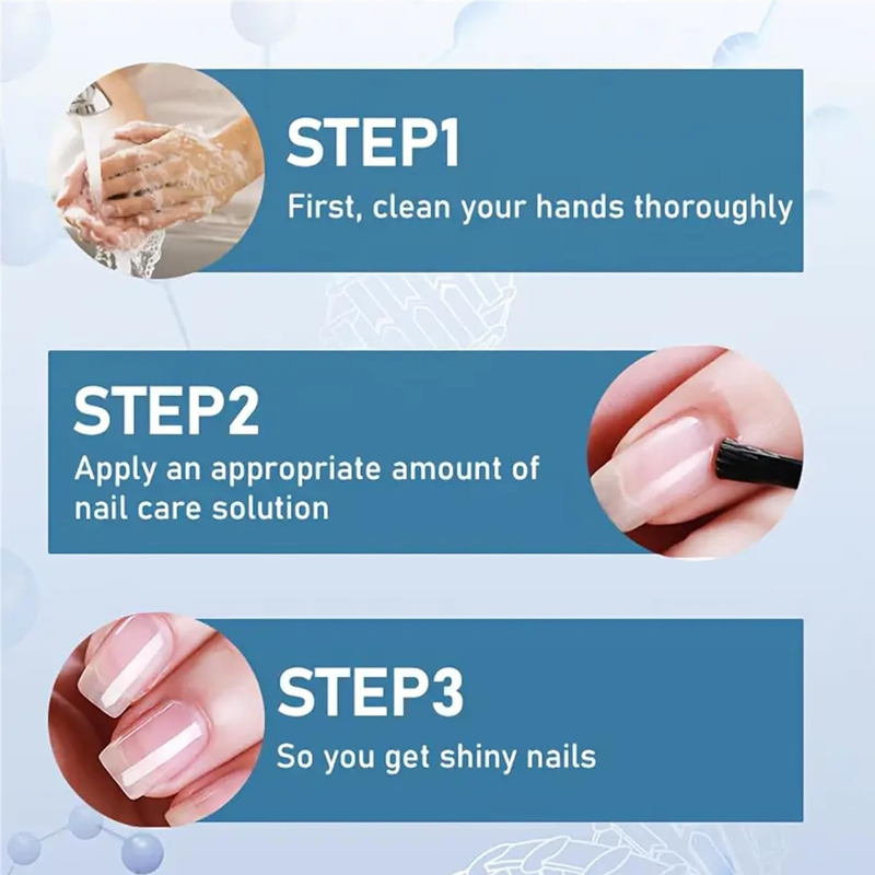 Arenzza high-gloss quick-dry nail oil applied on well-manicured nails, showcasing a shiny, healthy-looking finish.
