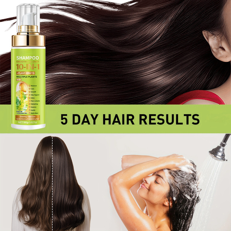 Arenzza 10-in-1 Plant-Based Essence Shampoo bottle for health and beauty, featuring natural ingredients and eco-friendly packaging.
