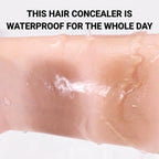 A black hair concealer bottle from Arenzza with a sleek design, showcasing its long-lasting, water-resistant formula for hair coverage.