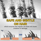 A black hair concealer by Arenzza, long-lasting and water-resistant, shown applied to hair to cover gray or roots.