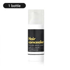 A black hair concealer by Arenzza, long-lasting and water-resistant, applied to hair to cover gray roots and imperfections.