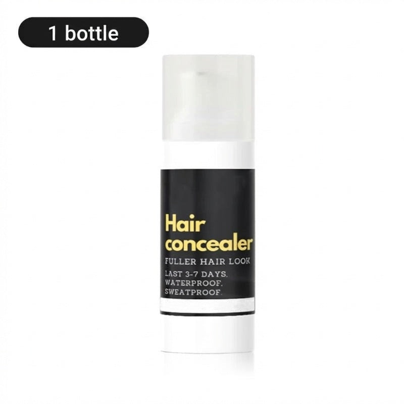 A black hair concealer by Arenzza, long-lasting and water-resistant, applied to hair to cover gray roots and imperfections.