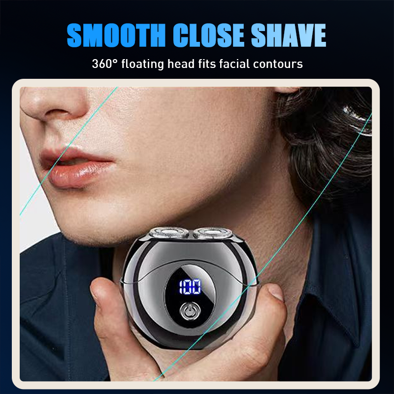 Arenzza men's electric shaver set with a sleek design, featuring a foil shaver, trimmer, and charging stand for grooming.