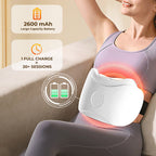 Arenzza cordless electric abdominal massager for fat burning and digestion, showing the handheld device with control buttons and flexible design.
