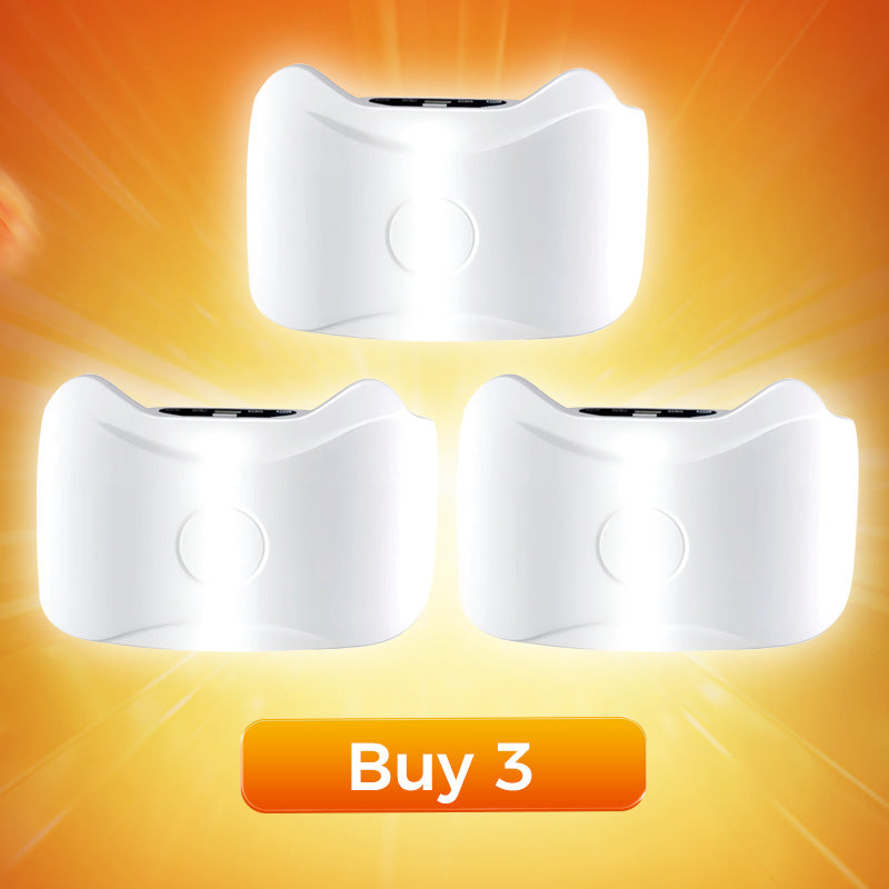 Arenzza cordless electric abdominal massager for fat burning and digestion, showing sleek device with control buttons on a white background.