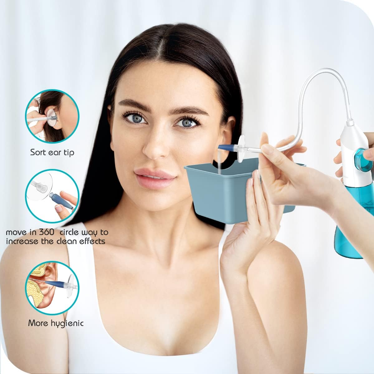 Arenzza ear wax removal kit with reusable silicone spoon, safe and gentle ear cleaning tool for hygienic ear care.