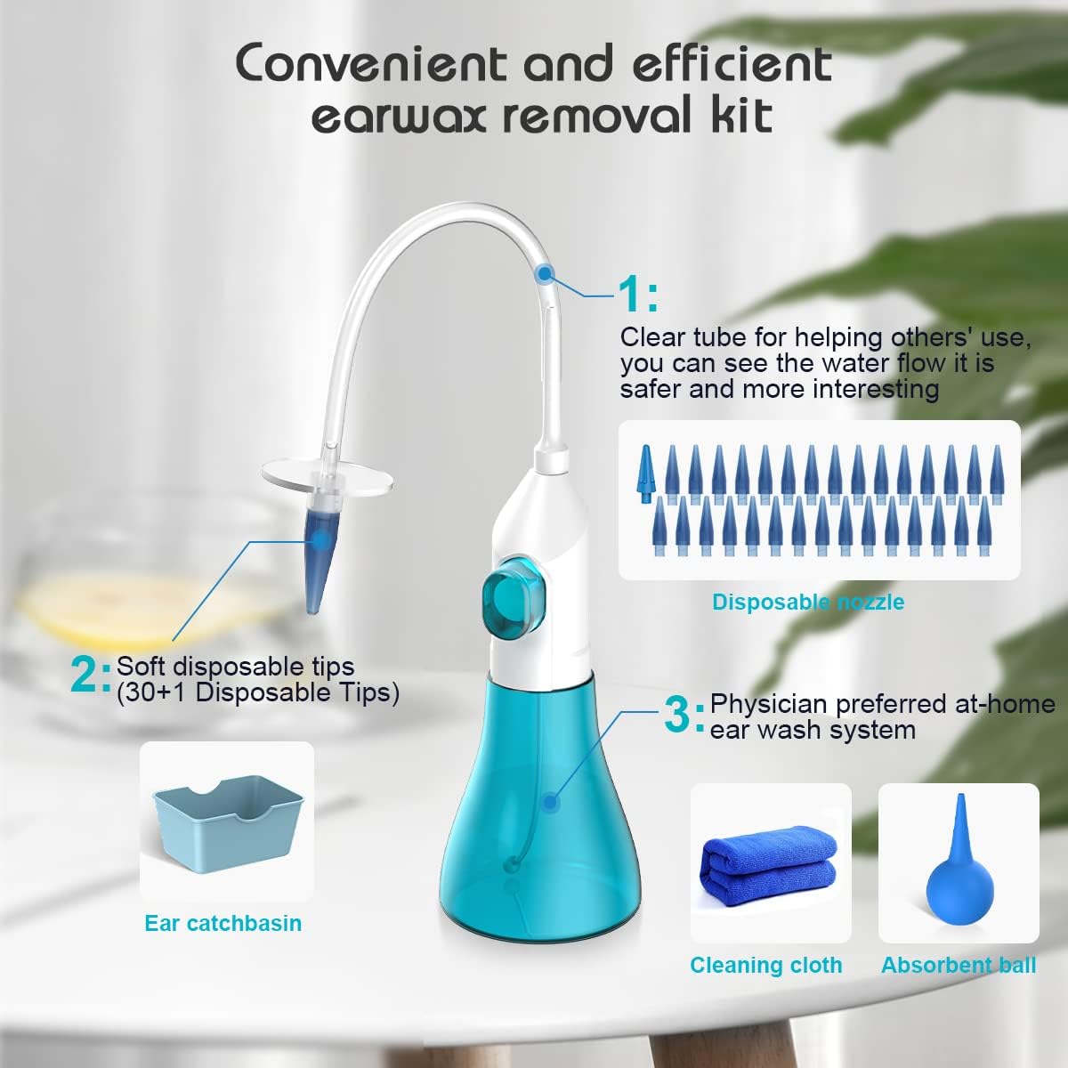 Arenzza ear wax removal kit with reusable silicone spoon for safe, gentle, and hygienic ear cleaning.