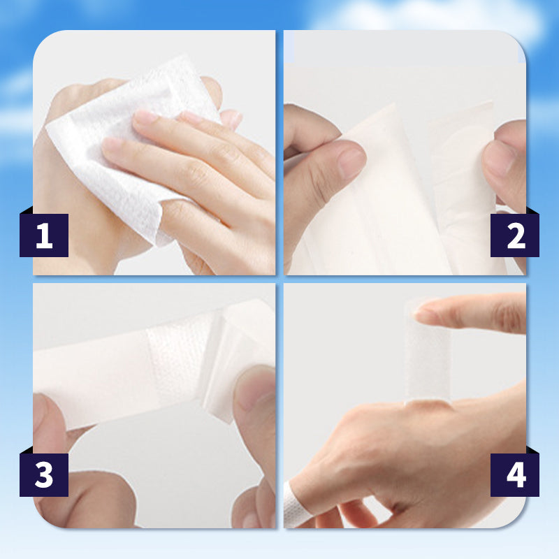 Arenzza cracked skin repair patches for heels and elbows, showing waterproof, transparent patches on skin for deep hydration.